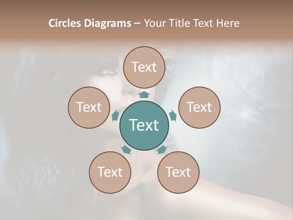 A Woman Wearing A Fur Hat Powerpoint Template PowerPoint Template