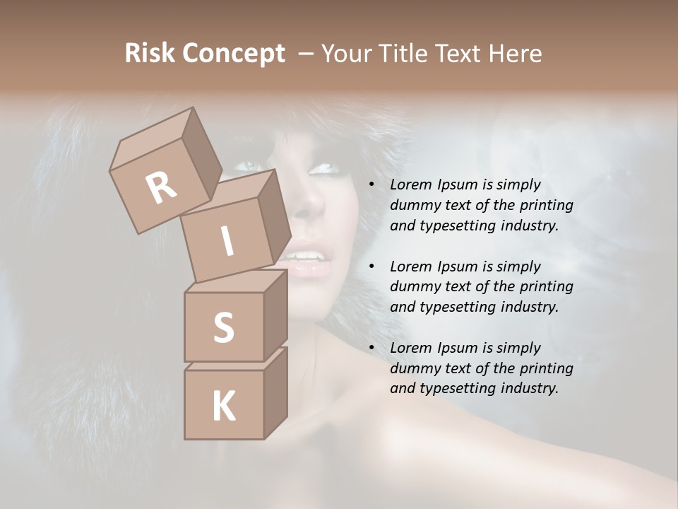 A Woman Wearing A Fur Hat Powerpoint Template PowerPoint Template