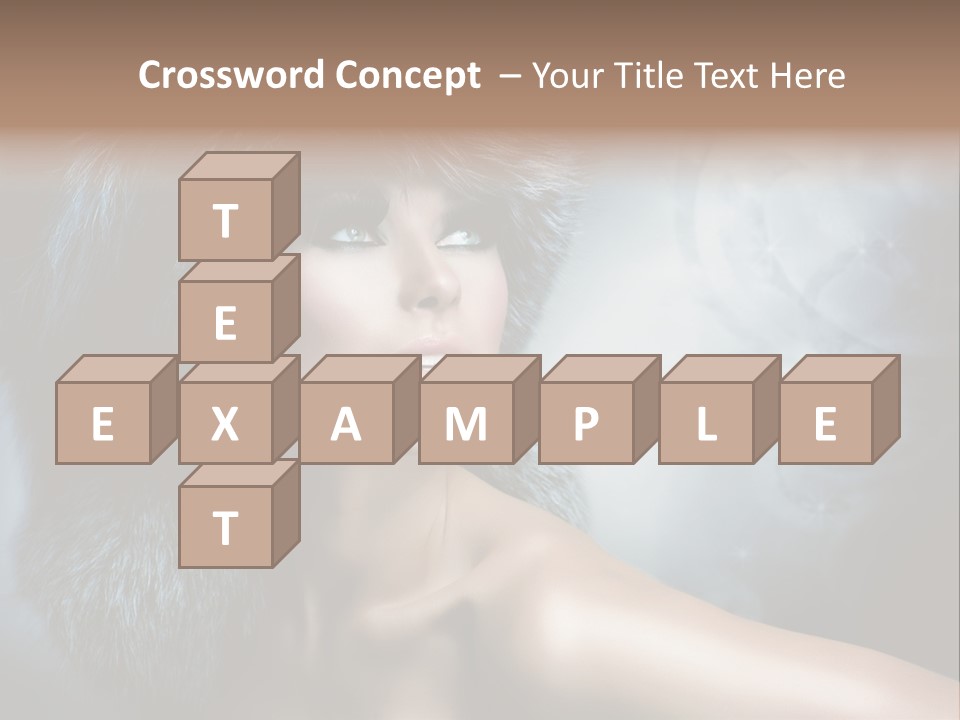 A Woman Wearing A Fur Hat Powerpoint Template PowerPoint Template