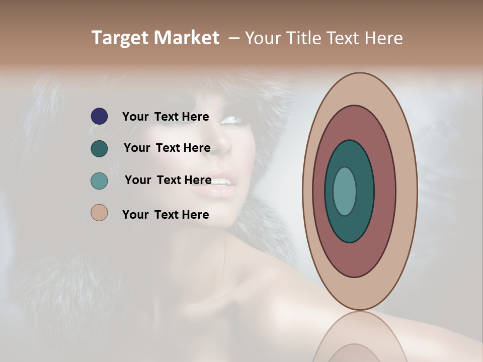 A Woman Wearing A Fur Hat Powerpoint Template PowerPoint Template