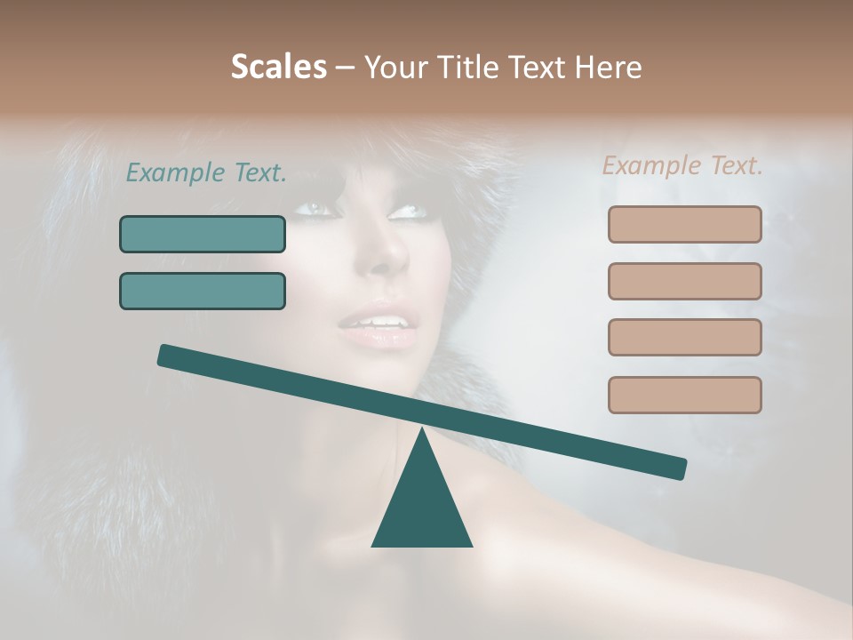 A Woman Wearing A Fur Hat Powerpoint Template PowerPoint Template