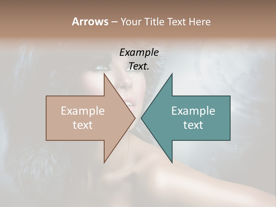 A Woman Wearing A Fur Hat Powerpoint Template PowerPoint Template