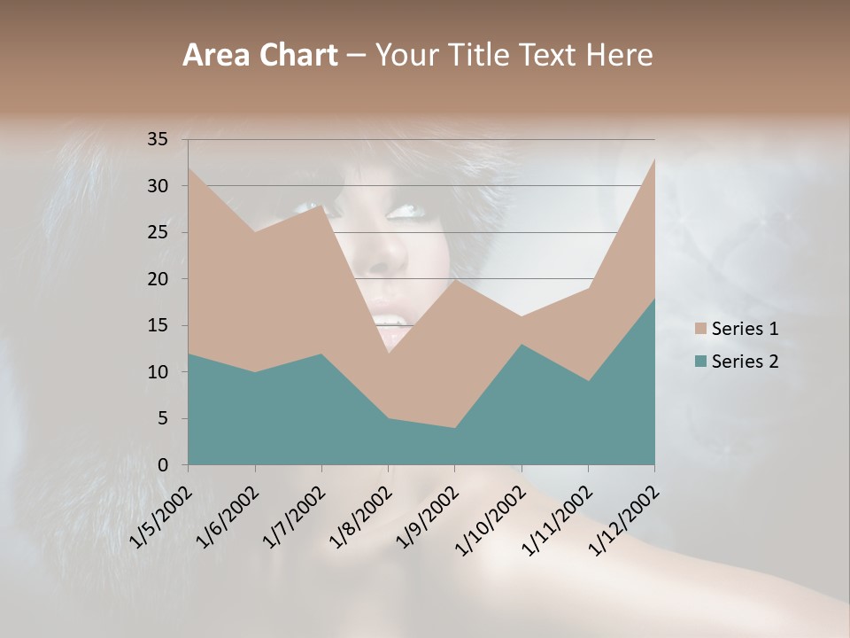 A Woman Wearing A Fur Hat Powerpoint Template PowerPoint Template