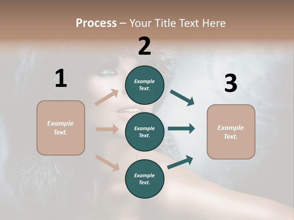 A Woman Wearing A Fur Hat Powerpoint Template PowerPoint Template