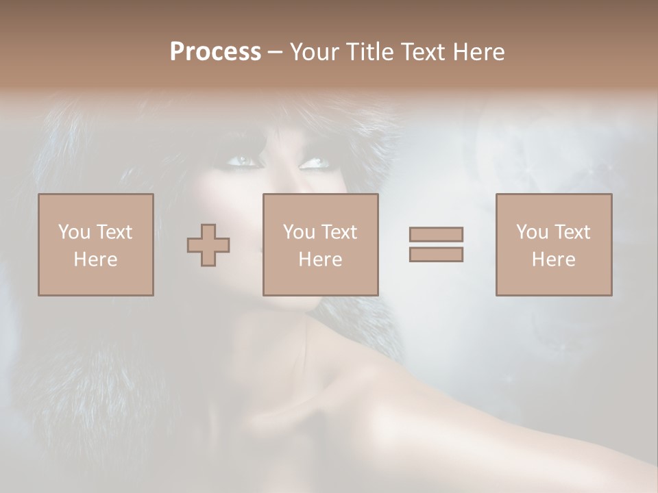 A Woman Wearing A Fur Hat Powerpoint Template PowerPoint Template