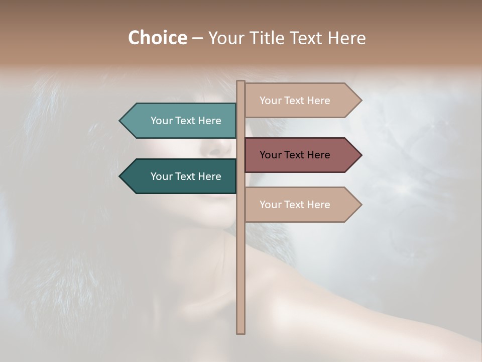 A Woman Wearing A Fur Hat Powerpoint Template PowerPoint Template