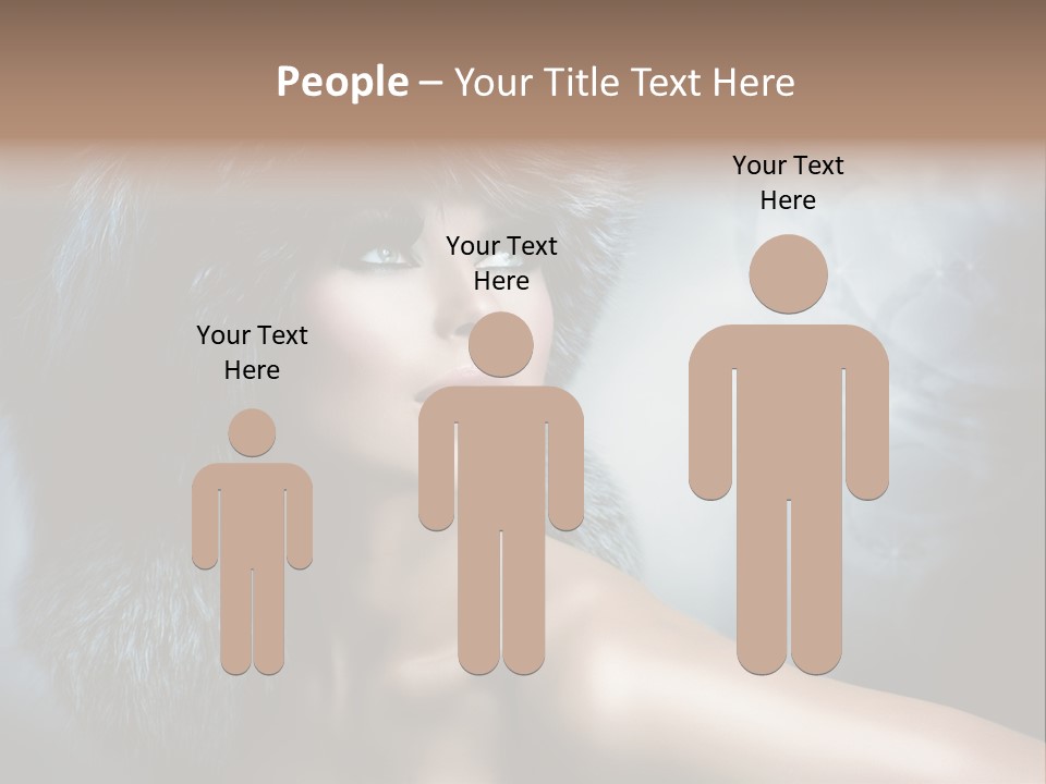 A Woman Wearing A Fur Hat Powerpoint Template PowerPoint Template