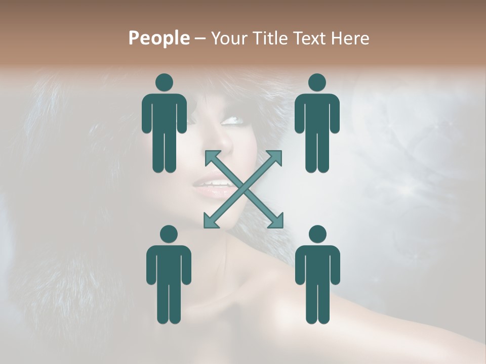 A Woman Wearing A Fur Hat Powerpoint Template PowerPoint Template