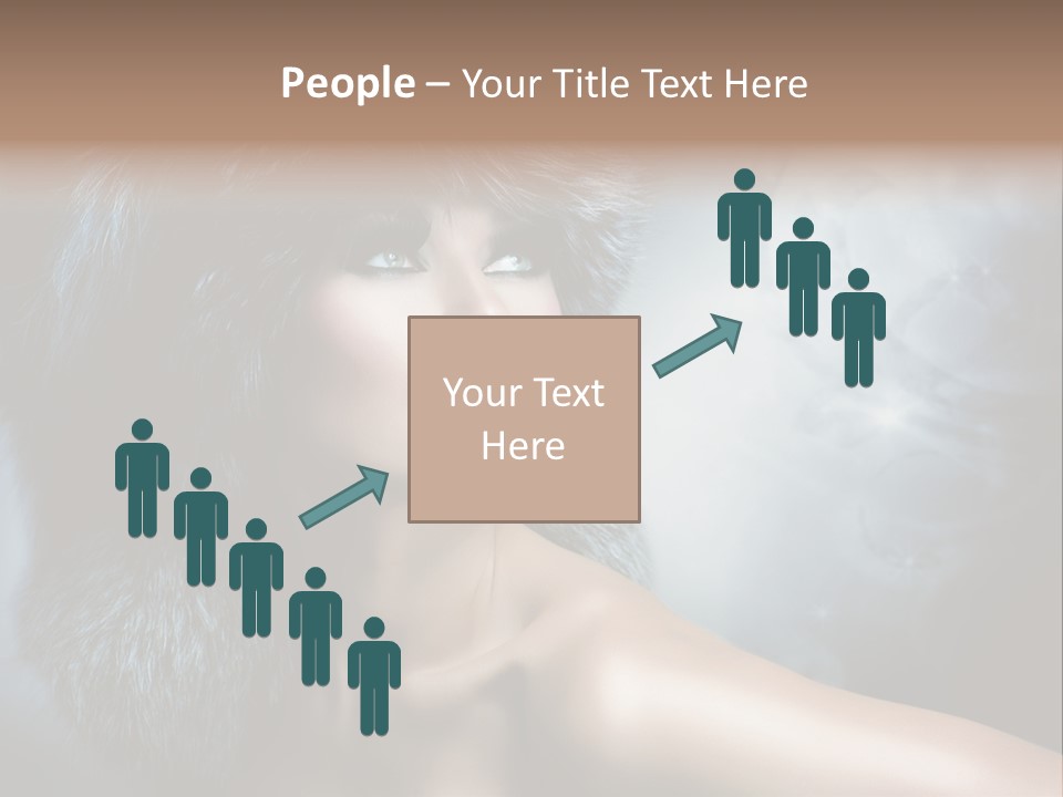 A Woman Wearing A Fur Hat Powerpoint Template PowerPoint Template