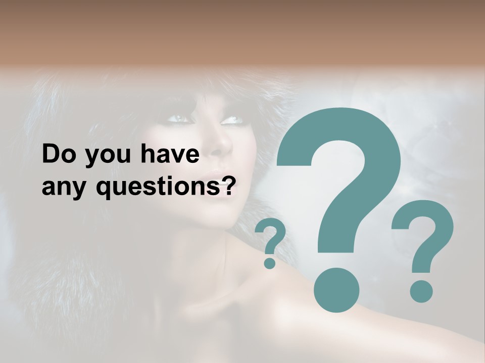 A Woman Wearing A Fur Hat Powerpoint Template PowerPoint Template