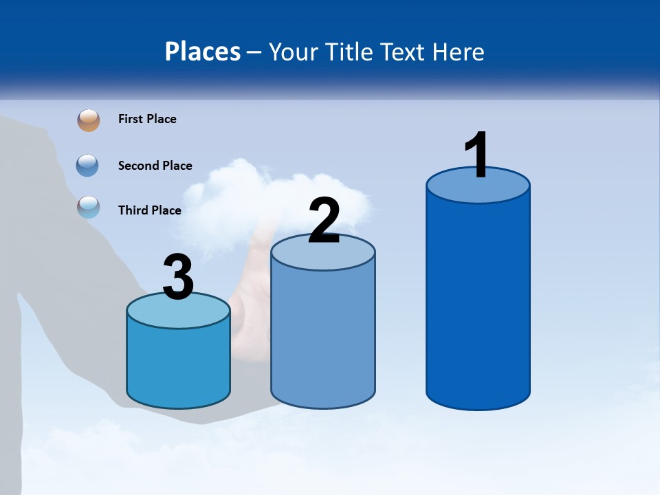 A Man In A Suit Pointing At A Cloud PowerPoint Template