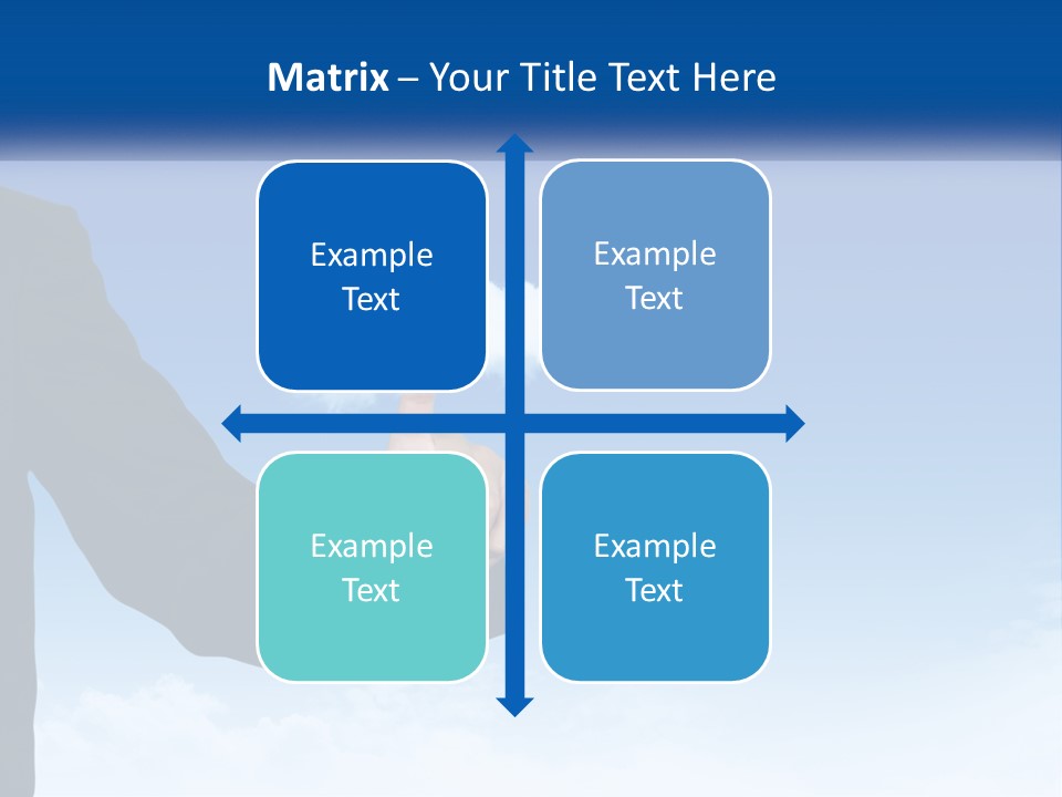 A Man In A Suit Pointing At A Cloud PowerPoint Template