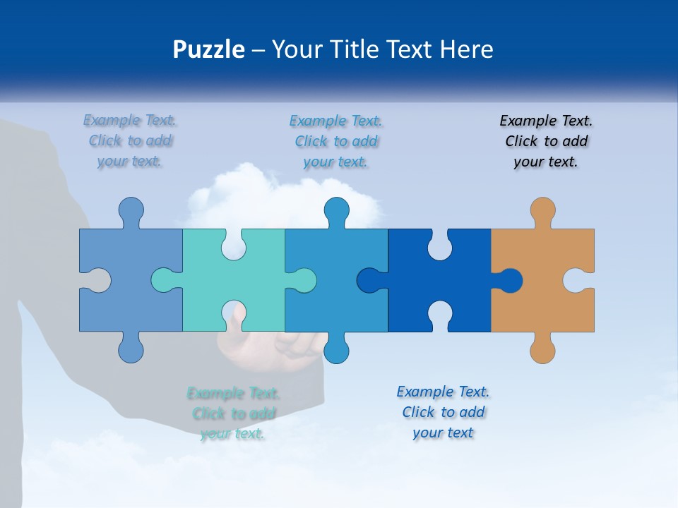 A Man In A Suit Pointing At A Cloud PowerPoint Template