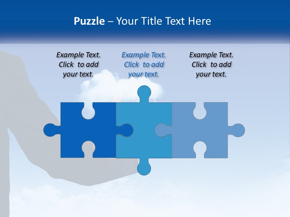 A Man In A Suit Pointing At A Cloud PowerPoint Template