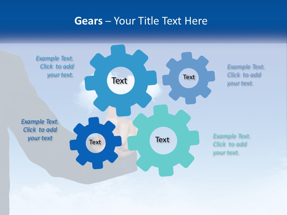 A Man In A Suit Pointing At A Cloud PowerPoint Template