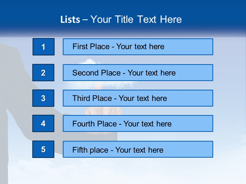 A Man In A Suit Pointing At A Cloud PowerPoint Template