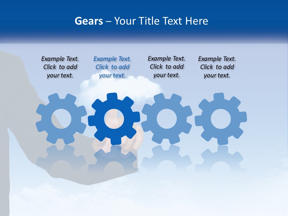 A Man In A Suit Pointing At A Cloud PowerPoint Template