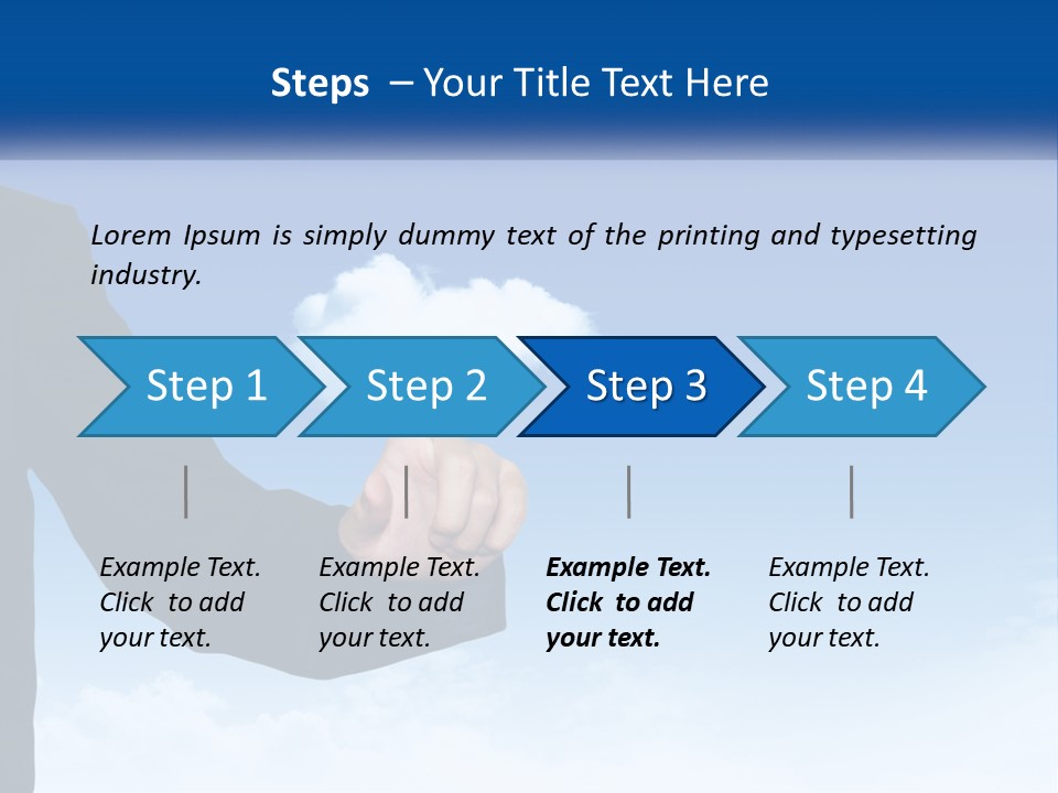 A Man In A Suit Pointing At A Cloud PowerPoint Template