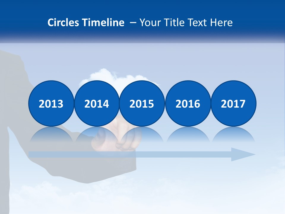 A Man In A Suit Pointing At A Cloud PowerPoint Template