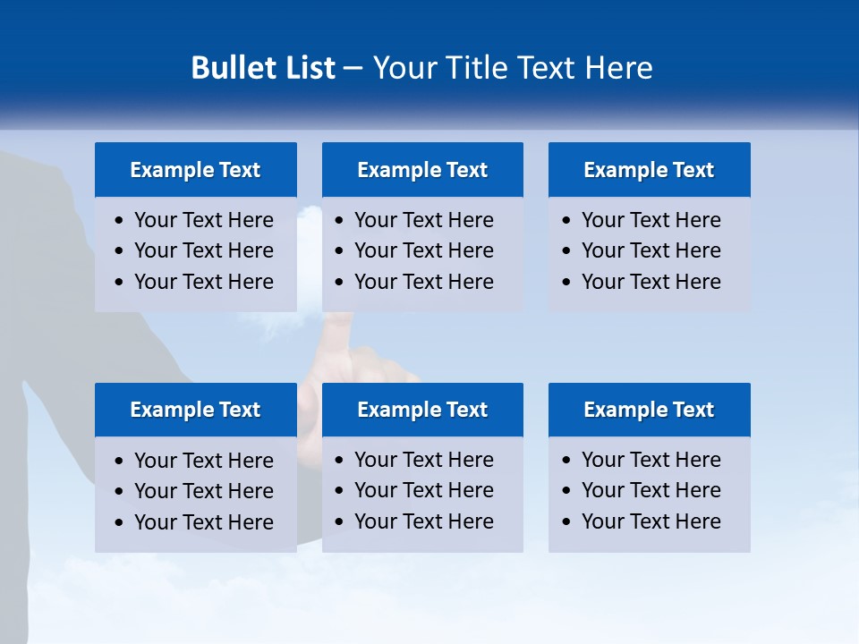 A Man In A Suit Pointing At A Cloud PowerPoint Template