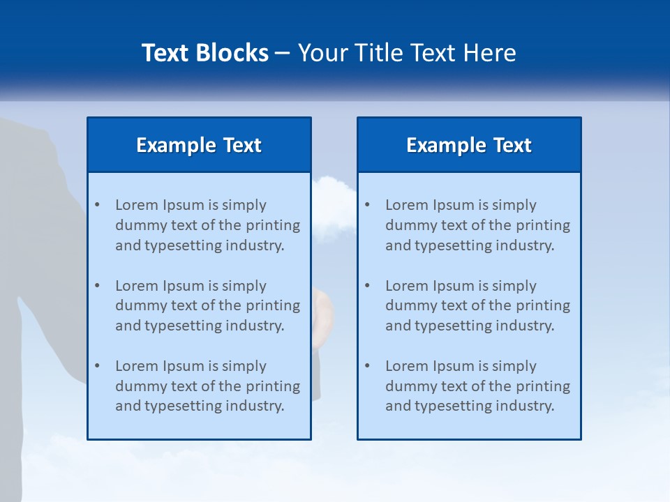 A Man In A Suit Pointing At A Cloud PowerPoint Template