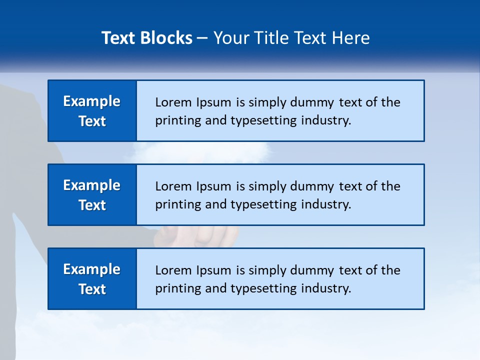 A Man In A Suit Pointing At A Cloud PowerPoint Template