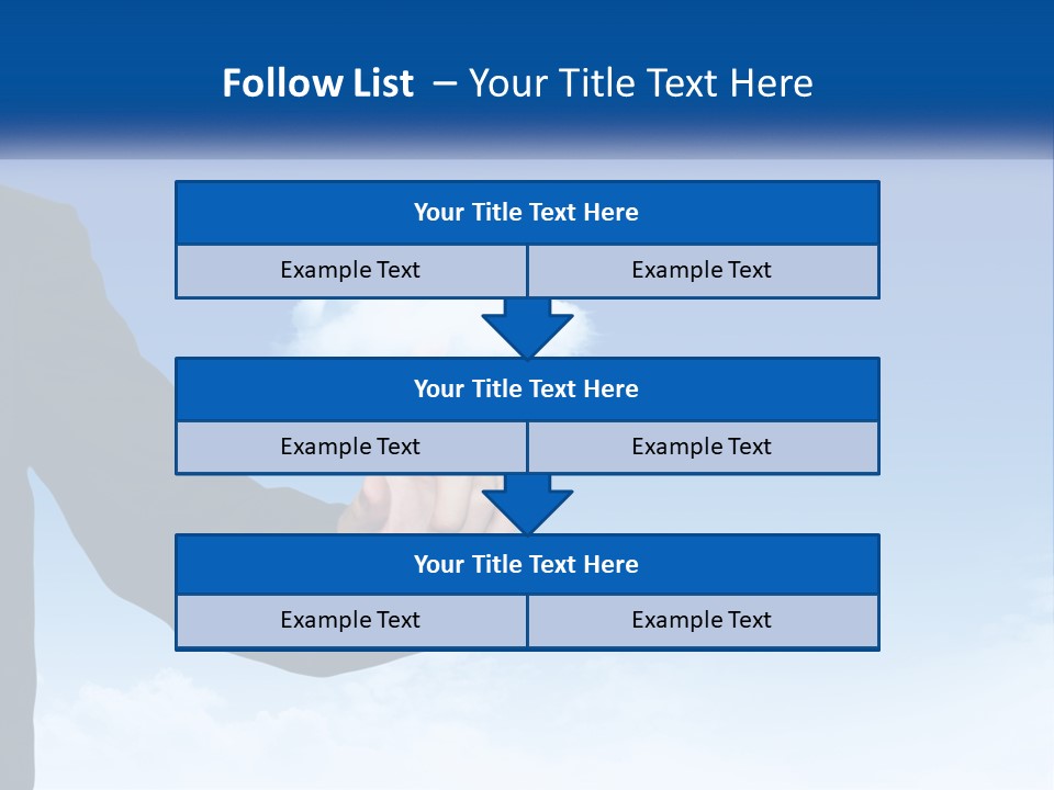 A Man In A Suit Pointing At A Cloud PowerPoint Template