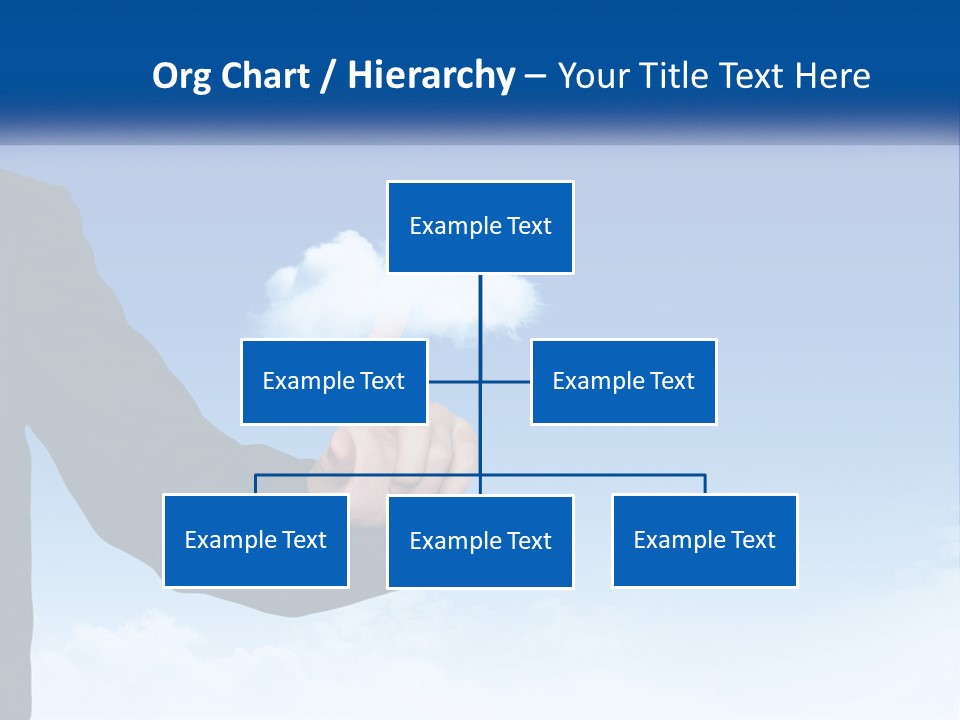 A Man In A Suit Pointing At A Cloud PowerPoint Template