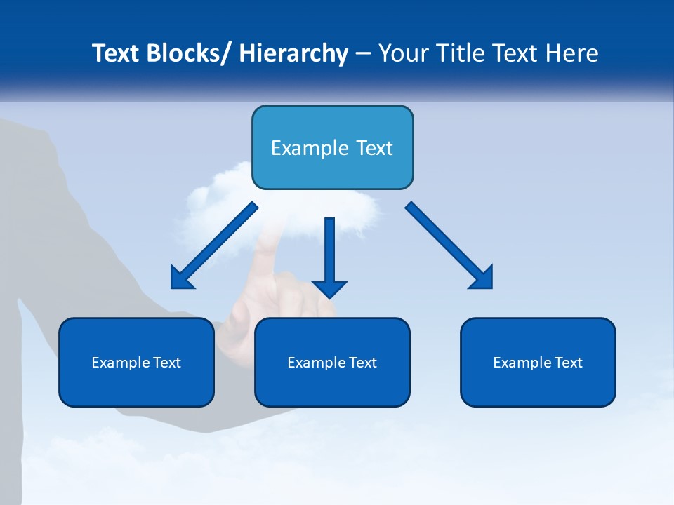 A Man In A Suit Pointing At A Cloud PowerPoint Template