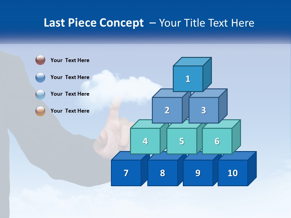 A Man In A Suit Pointing At A Cloud PowerPoint Template