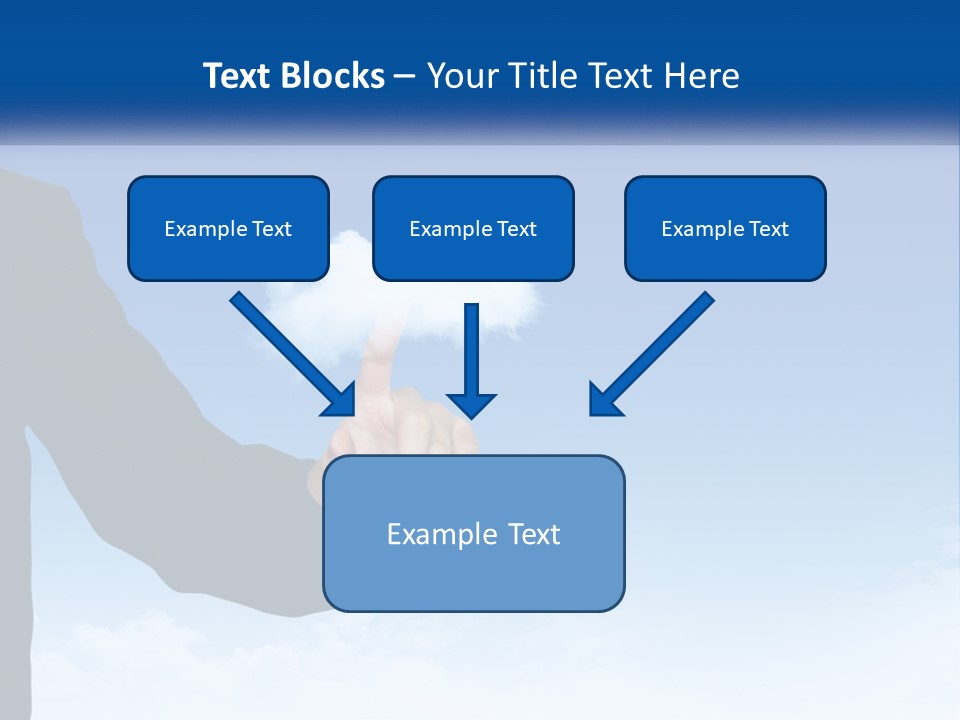 A Man In A Suit Pointing At A Cloud PowerPoint Template