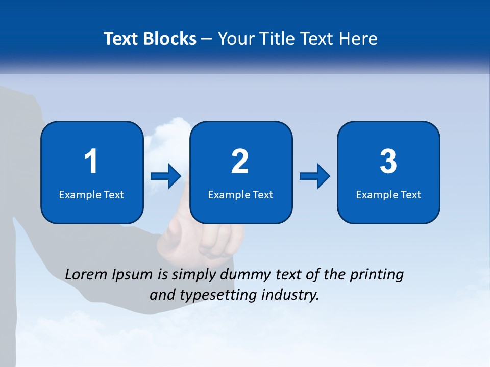 A Man In A Suit Pointing At A Cloud PowerPoint Template