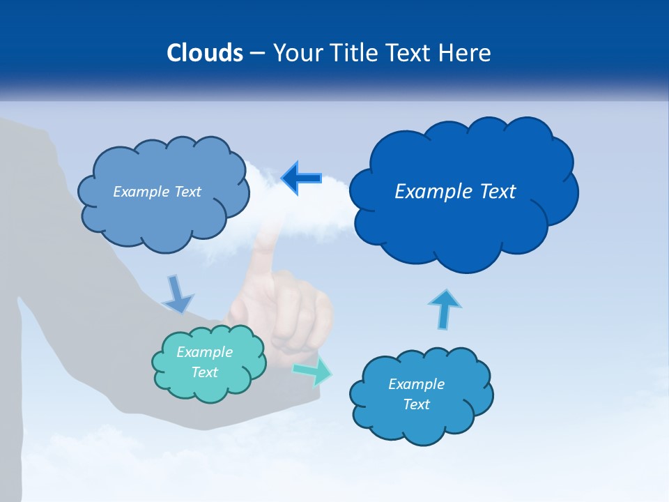 A Man In A Suit Pointing At A Cloud PowerPoint Template