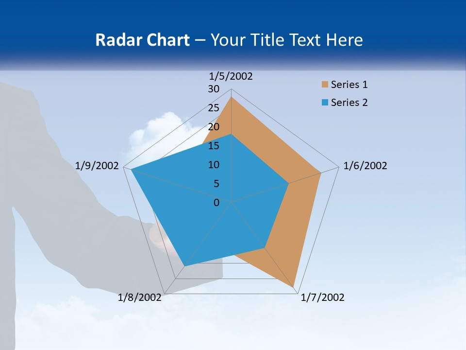 A Man In A Suit Pointing At A Cloud PowerPoint Template