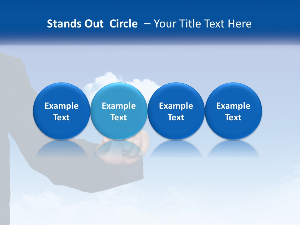 A Man In A Suit Pointing At A Cloud PowerPoint Template