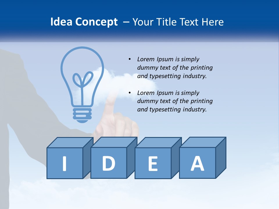 A Man In A Suit Pointing At A Cloud PowerPoint Template