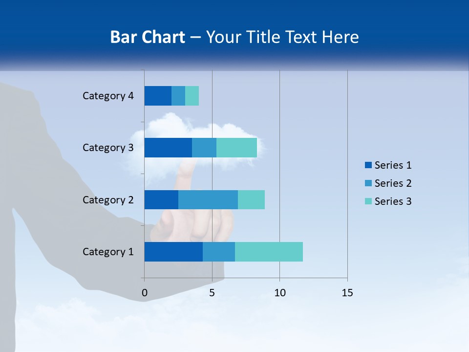 A Man In A Suit Pointing At A Cloud PowerPoint Template