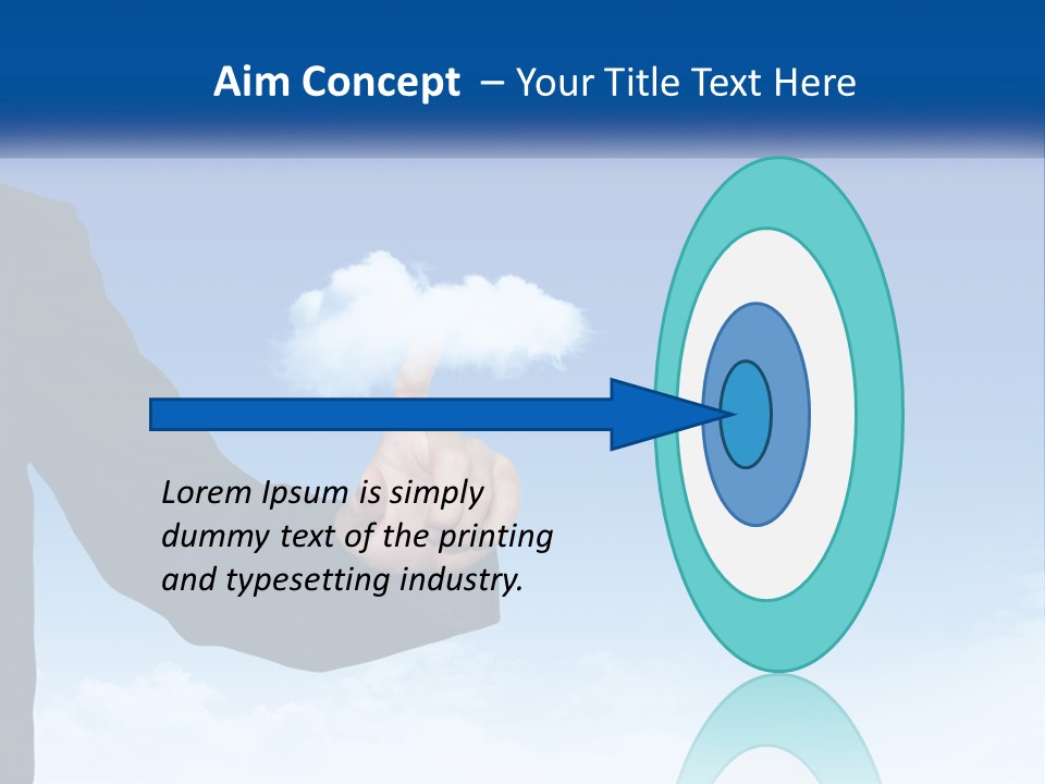 A Man In A Suit Pointing At A Cloud PowerPoint Template