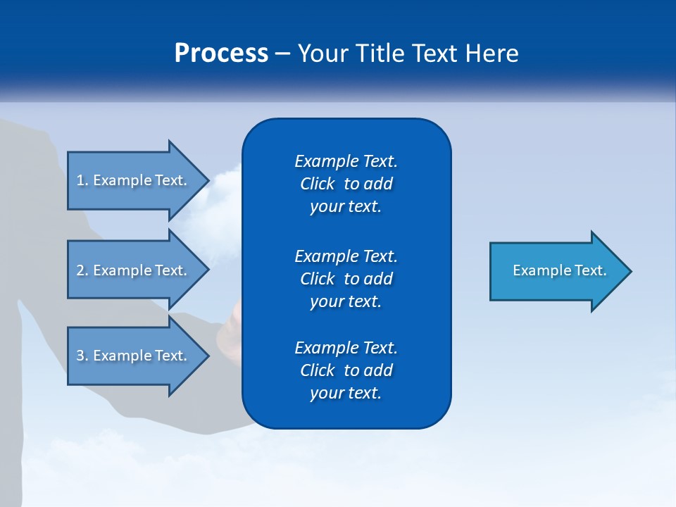 A Man In A Suit Pointing At A Cloud PowerPoint Template