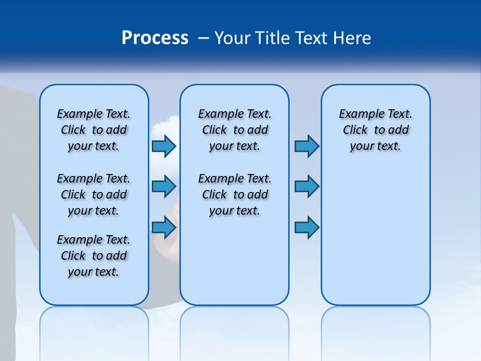 A Man In A Suit Pointing At A Cloud PowerPoint Template