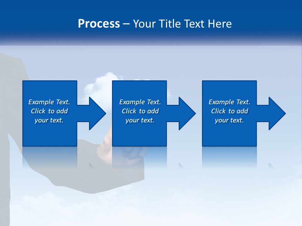 A Man In A Suit Pointing At A Cloud PowerPoint Template