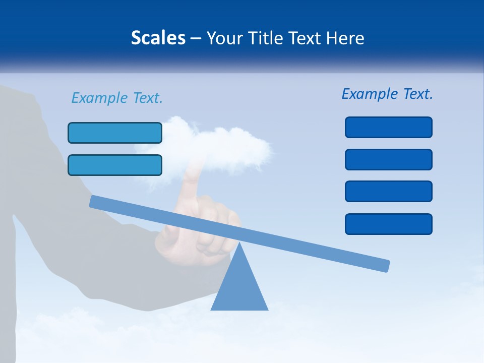 A Man In A Suit Pointing At A Cloud PowerPoint Template