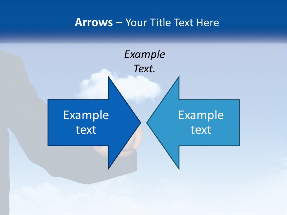 A Man In A Suit Pointing At A Cloud PowerPoint Template
