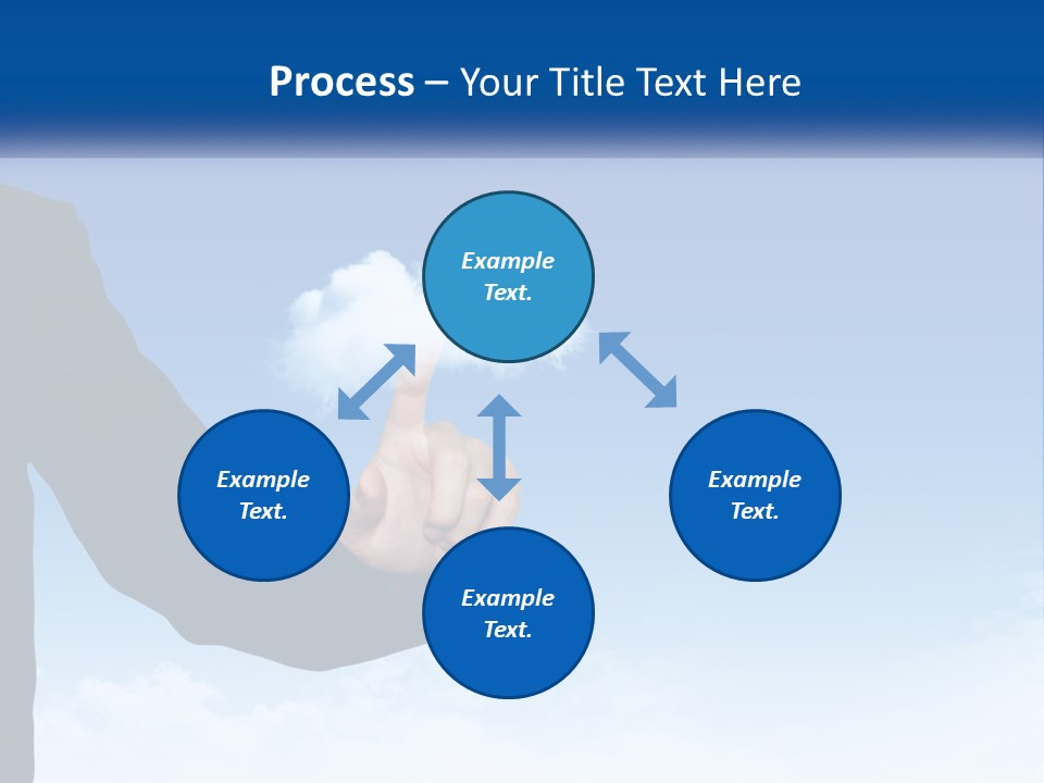A Man In A Suit Pointing At A Cloud PowerPoint Template