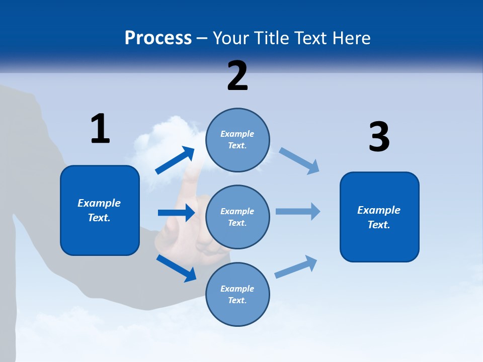 A Man In A Suit Pointing At A Cloud PowerPoint Template
