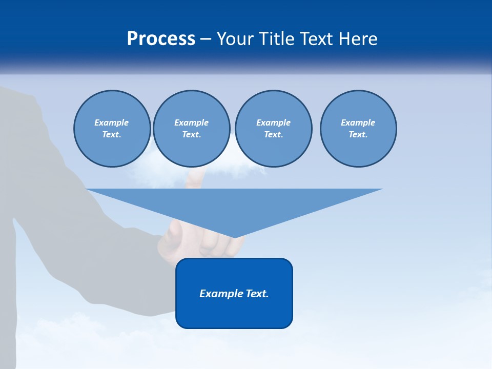 A Man In A Suit Pointing At A Cloud PowerPoint Template