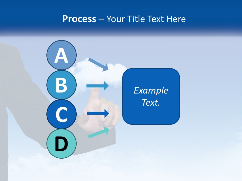 A Man In A Suit Pointing At A Cloud PowerPoint Template