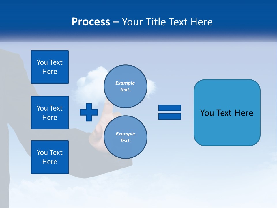 A Man In A Suit Pointing At A Cloud PowerPoint Template