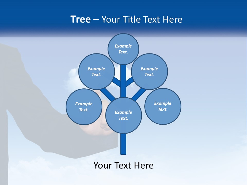 A Man In A Suit Pointing At A Cloud PowerPoint Template