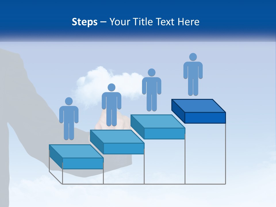 A Man In A Suit Pointing At A Cloud PowerPoint Template